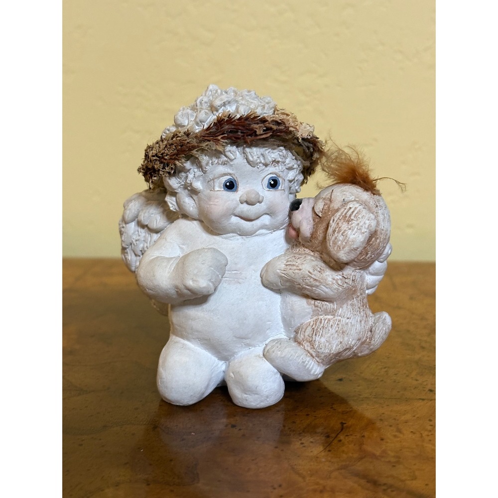 Dreamsicles Love My Puppy Cherub Angel Figurine DC131 Vtg Dog Lover Collectible